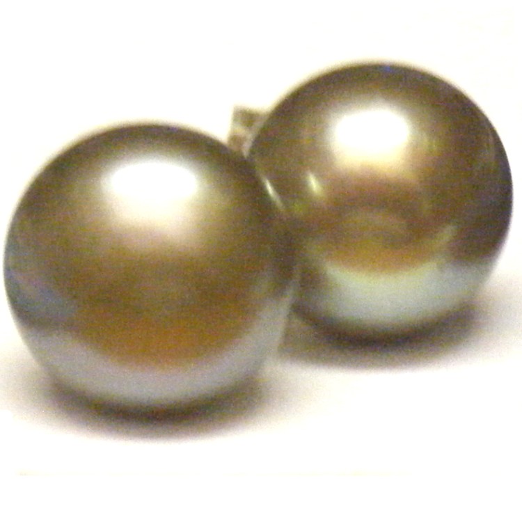 Taupe Pearl Earrings